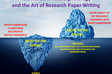 In a balanced iceberg (most below the surface of the water), the paper clearly and accurately distills the research. In an unbalanced iceberg (most above the surface of the water), every aspect of the research is crammed into a paper submission. In the balanced case, reviewers have a clear understanding of the contributions.