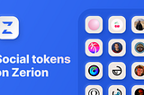 Social tokens on Zerion