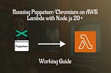 Running Puppeteer/Chromium on AWS Lambda with Node.js 20+ — Working Guide