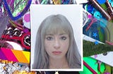 Capa do álbum “Time ’n’ Place” da banda Kero Kero Bonito. Na imagem, uma colagem colorida com uma foto 3x4 da cantora no centro.