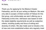 Medium Invited Me to Apply for the New Creator Program then Rejected Me