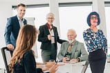 Multi-generational workers in an office setting