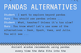 Pandas and the alternatives — dask, spark, vaex and julia