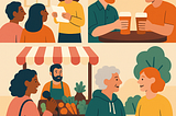 Thriving Together: Conversations that start with a poem, a pint or a market stall