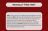 The Story Behind 'Pixel Ridz'