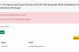 Laravel 12 Import & Export Excel and CSV File Example With Validation Using maatwebsite/excel…