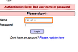 Authentication Bypass (SQL)