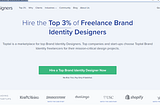 Toptal brand identity designers page