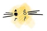 A cartoon drawing of a muon / antimuon collision.