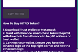 Step by Step guide to Participate in the IDO Token Presale of $HITRO (HTO).