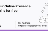 Get five domains for free as a student: Building Your Online Presence