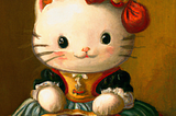 Van Gogh, Picasso and Da Vinci reimagines Hello Kitty using DALL·E 2