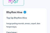 Top Up Rhythm Hive Murah via Pulsa