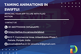Taming Animations in SwiftUI: Bringing Your App to Life with Fluid Motion