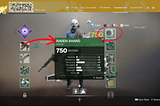 A screenshot of the UI of the video game Destiny.