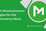 Best WooCommerce Plugins for the eCommerce Store