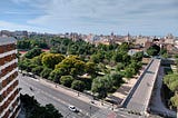A view of the Valencia skyline from David and Patrick’s balcony