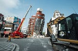 IMAGE: A photo of the 2024 Hualien earthquake in Taiwan, showing a partially collapsed building