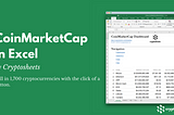 Financial Modeling for Cryptocurrencies: A CoinMarketCap Spreadsheet That Doesn’t Suck