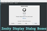 Linux Zenity Command