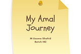 My Experience of Amal Academy