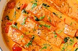 Pan Seared Creamy Tuscan Salmon