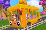 Wheels on the Bus with Animals — Little Baby Nursery Rhymes