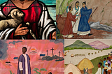 Different images of Jesus pictured in First Church of the Brethren, Harrisburg, PA