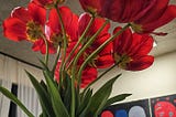 Tulips, Amsterdam, and a Painting in Progress