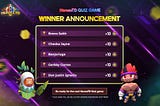 [QUIZ GAME] WINNER ANNOUNCEMENT