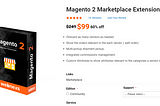 How much does a magneto 2 marketplace extension cost in 2022??