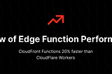 CloudFront Functions: 20% faster than CloudFlare Workers, 230% faster than Lambda@Edge