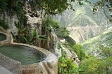 Hot water pools at Grutas de Tolantongo in Hidalgo, Mexico