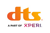 combined full-color version of DTS + Xperi logo on a white background