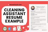 Cleaning Assistant Resume Samples with Headline, Objective statement, Description and Skills examples. Download Sample Resume Templates in PDF, Word formats.