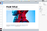 Film treatment templates for Apple Keynote