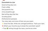 Overwhelm Is A Liar