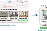 Row 4 columns on PC to carousel slide on mobile challenge