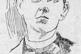 An illustration of Gomer that appeared in the newspaper when he died.