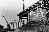 New Jersey Turnpike 118-mile highway under construction in 1951
