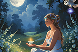 A woman uses self-care methods to aid mental health