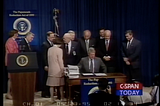President Clinton signing the Paperwork reduction act