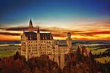 A german fairytale castle which was Walt Disney’s inspiration for Disney Logo.