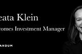 Beata Klein: Creandum’s new Investment Manager