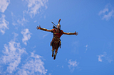 A warrior jumped from the sky applying the “Look before you leap” strategy