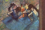 degas, dancers in blue