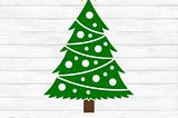 Christmas Tree - Instant Digital Download - svg, png, dxf, and eps files included! Winter, Christmas, Pine Tree, Ornaments