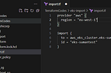 Story 5 : Import existing AWS services in Terraform configuration file or generate code