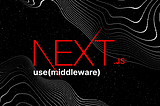 Using middleware in Next.js API routes.