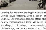 Mobile Catering Adelaide | Laveranapoli.com.au